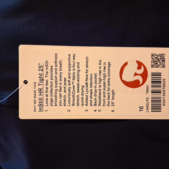 Lululemon InStill HR Tight True Navy 25" Women's Leggings - 16 - NWT - Picture 5 of 6